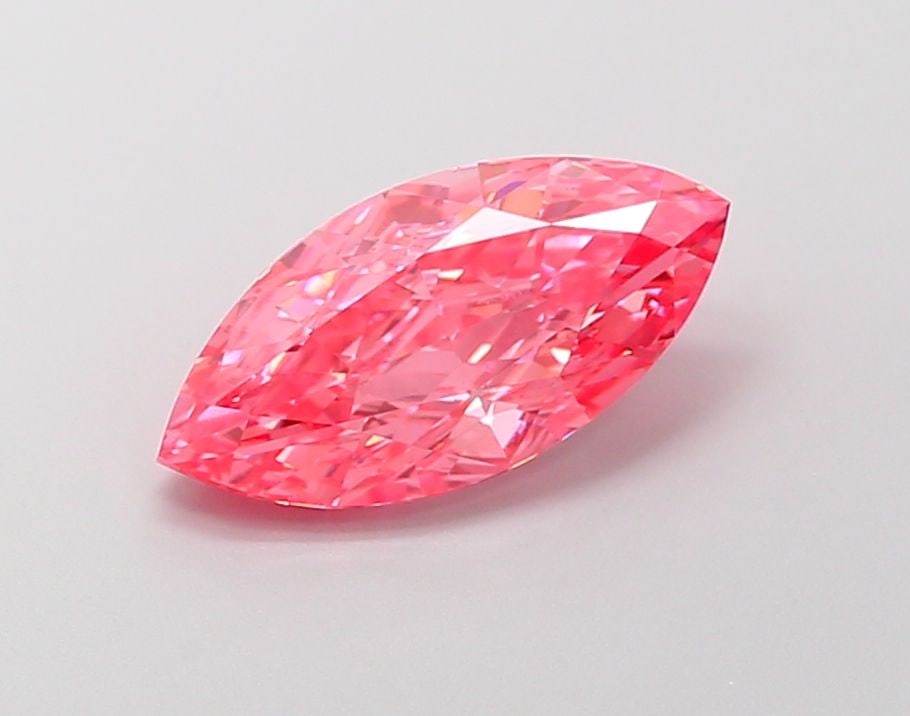Loose Diamond - MARQUISE 2.15ct Fancy Vivid Pink VS1: Loose Diamond - MARQUISE 2.15ct Fancy Vivid Pink VS1 Source: This is a real non-mined Diamond that has been grown in a lab Shape: MARQUISE Carats: 2.15 Color: Fancy Vivid Pink Certification: IGI Video