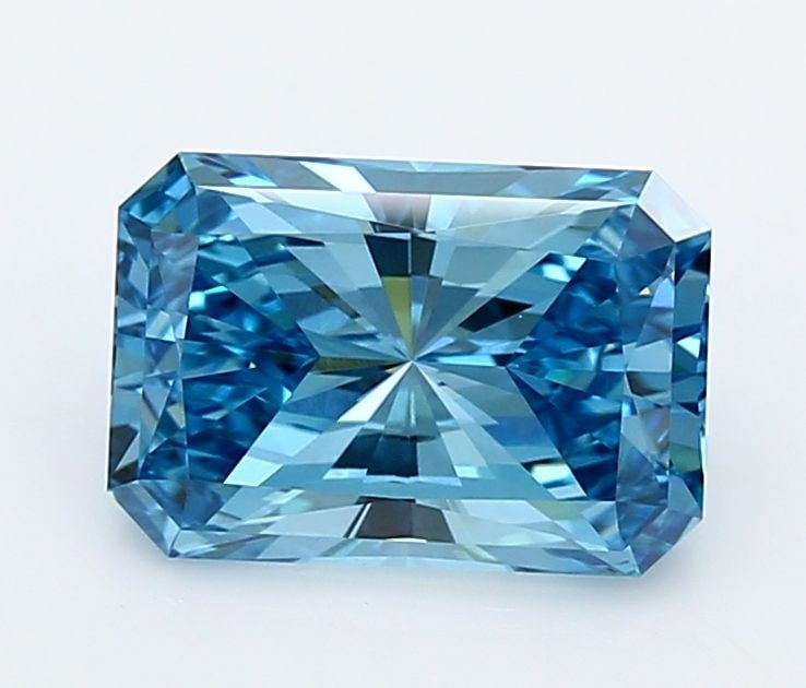 Loose Diamond - RADIANT 2.03ct Fancy Vivid Blue VVS2: Loose Diamond - RADIANT 2.03ct Fancy Vivid Blue VVS2 Source: This is a real non-mined Diamond that has been grown in a lab Shape: RADIANT Carats: 2.03 Color: Fancy Vivid Blue Certification: IGI Video: