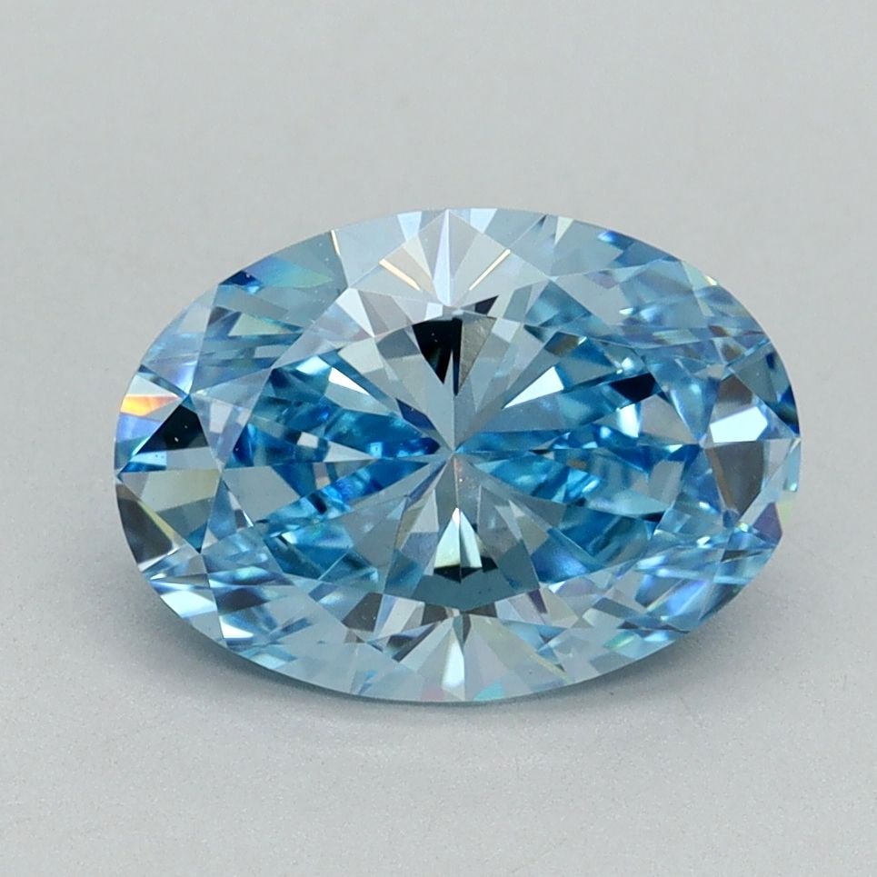 Loose Diamond - OVAL 2.0ct Fancy Vivid Blue VVS2: Loose Diamond - OVAL 2.0ct Fancy Vivid Blue VVS2 Source: This is a real non-mined Diamond that has been grown in a lab Shape: OVAL Carats: 2.0 Color: Fancy Vivid Blue Certification: IGI Video:
