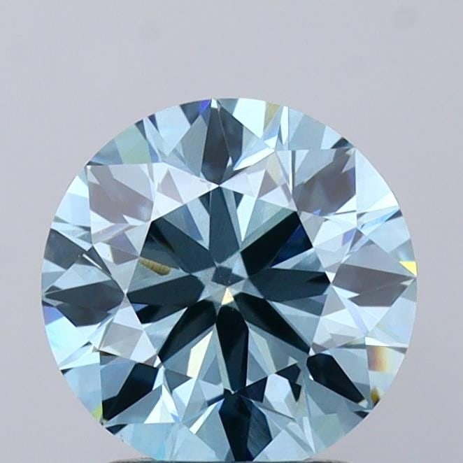 Ideal Loose Diamond - ROUND 2.0ct Fancy Vivid Blue VS1: Ideal Loose Diamond - ROUND 2.0ct Fancy Vivid Blue VS1 Source: This is a real non-mined Diamond that has been grown in a lab Shape: ROUND Carats: 2.0 Color: Fancy Vivid Blue Certification: IGI Video: