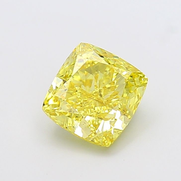 Loose Diamond - CUSHION MODIFIED 2.53ct Fancy Vivid Yellow VS2: Loose Diamond - CUSHION MODIFIED 2.53ct Fancy Vivid Yellow VS2 Source: This is a real non-mined Diamond that has been grown in a lab Shape: CUSHION MODIFIED Carats: 2.53 Color: Fancy Vivid Yellow Cert