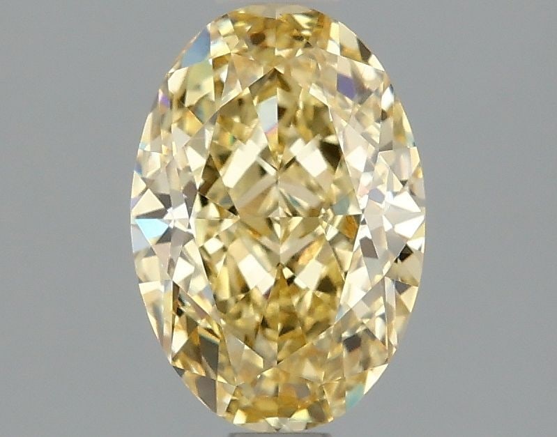 Loose Diamond - OVAL 1.56ct Fancy Intense Yellow VS1: Loose Diamond - OVAL 1.56ct Fancy Intense Yellow VS1 Source: This is a real non-mined Diamond that has been grown in a lab Shape: OVAL Carats: 1.56 Color: Fancy Intense Yellow Certification: IGI Video