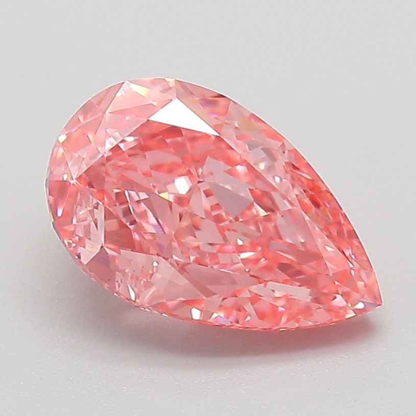Loose Diamond - PEAR 2.06ct Fancy Vivid Pink VS2: Loose Diamond - PEAR 2.06ct Fancy Vivid Pink VS2 Source: This is a real non-mined Diamond that has been grown in a lab Shape: PEAR Carats: 2.06 Color: Fancy Vivid Pink Certification: IGI Additional im