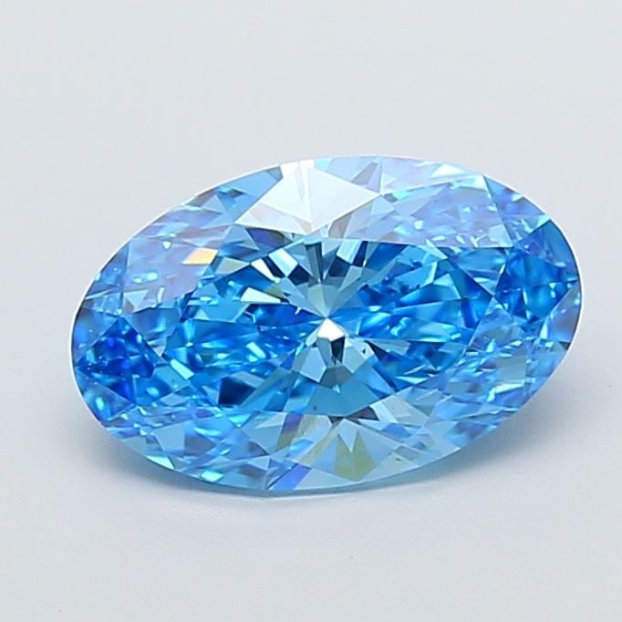Loose Diamond - OVAL 2.54ct Fancy Vivid Blue VS2: Loose Diamond - OVAL 2.54ct Fancy Vivid Blue VS2 Source: This is a real non-mined Diamond that has been grown in a lab Shape: OVAL Carats: 2.54 Color: Fancy Vivid Blue Certification: IGI Video: