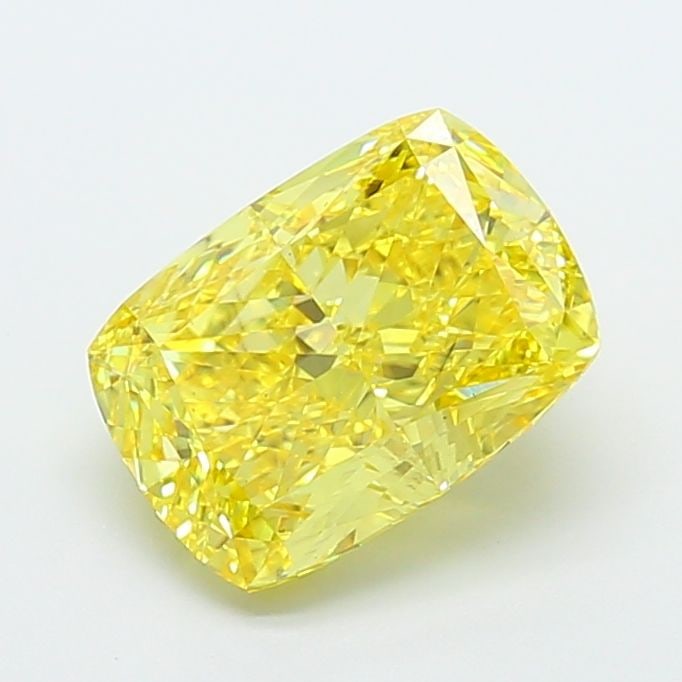 Loose Diamond - CUSHION 4.11ct Fancy Vivid Yellow VS2: Loose Diamond - CUSHION 4.11ct Fancy Vivid Yellow VS2 Source: This is a real non-mined Diamond that has been grown in a lab Shape: CUSHION Carats: 4.11 Color: Fancy Vivid Yellow Certification: IGI Vid
