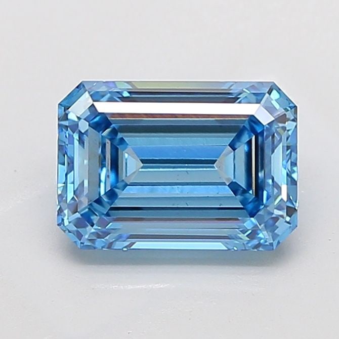 Loose Diamond - EMERALD 3.8ct Fancy Vivid Blue VS1: Loose Diamond - EMERALD 3.8ct Fancy Vivid Blue VS1 Source: This is a real non-mined Diamond that has been grown in a lab Shape: EMERALD Carats: 3.8 Color: Fancy Vivid Blue Certification: IGI Video: