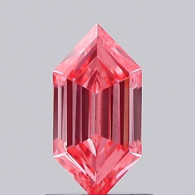 Loose Diamond - HEXAGONAL 0.67ct Fancy Vivid Pink VS1: Loose Diamond - HEXAGONAL 0.67ct Fancy Vivid Pink VS1 Source: This is a real non-mined Diamond that has been grown in a lab Shape: HEXAGONAL Carats: 0.67 Color: Fancy Vivid Pink Certification: IGI Vid