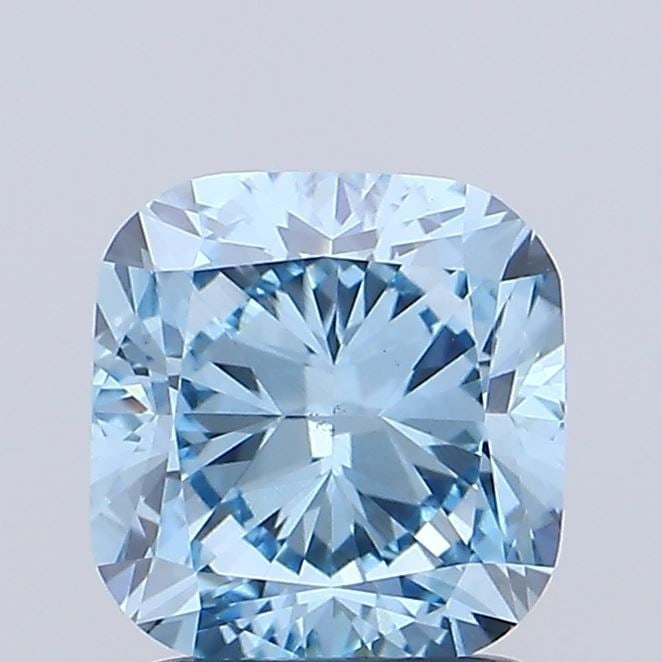 Loose Diamond - CUSHION MODIFIED 1.51ct Fancy Vivid Blue VS1: Loose Diamond - CUSHION MODIFIED 1.51ct Fancy Vivid Blue VS1 Source: This is a real non-mined Diamond that has been grown in a lab Shape: CUSHION MODIFIED Carats: 1.51 Color: Fancy Vivid Blue Certific
