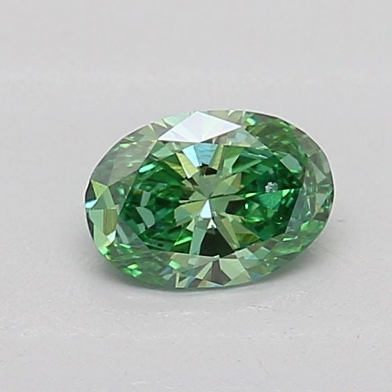 Loose Diamond - OVAL 0.24ct Fancy Vivid Green VS1: Loose Diamond - OVAL 0.24ct Fancy Vivid Green VS1 Source: This is a real non-mined Diamond that has been grown in a lab Shape: OVAL Carats: 0.24 Color: Fancy Vivid Green Certification: IGI Additional 