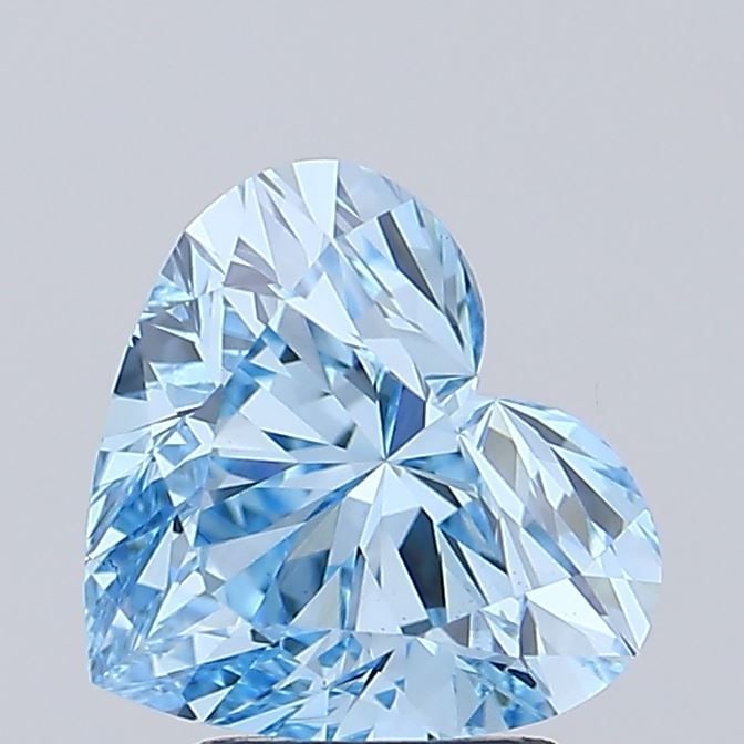 Loose Diamond - HEART 1.9ct Fancy Vivid Blue VS1: Loose Diamond - HEART 1.9ct Fancy Vivid Blue VS1 Source: This is a real non-mined Diamond that has been grown in a lab Shape: HEART Carats: 1.9 Color: Fancy Vivid Blue Certification: IGI Video: