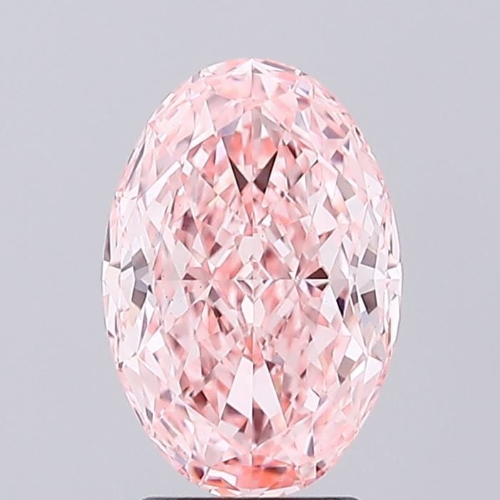 Loose Diamond - OVAL 2.71ct Fancy Vivid Pink VS1: Loose Diamond - OVAL 2.71ct Fancy Vivid Pink VS1 Source: This is a real non-mined Diamond that has been grown in a lab Shape: OVAL Carats: 2.71 Color: Fancy Vivid Pink Certification: IGI Video: