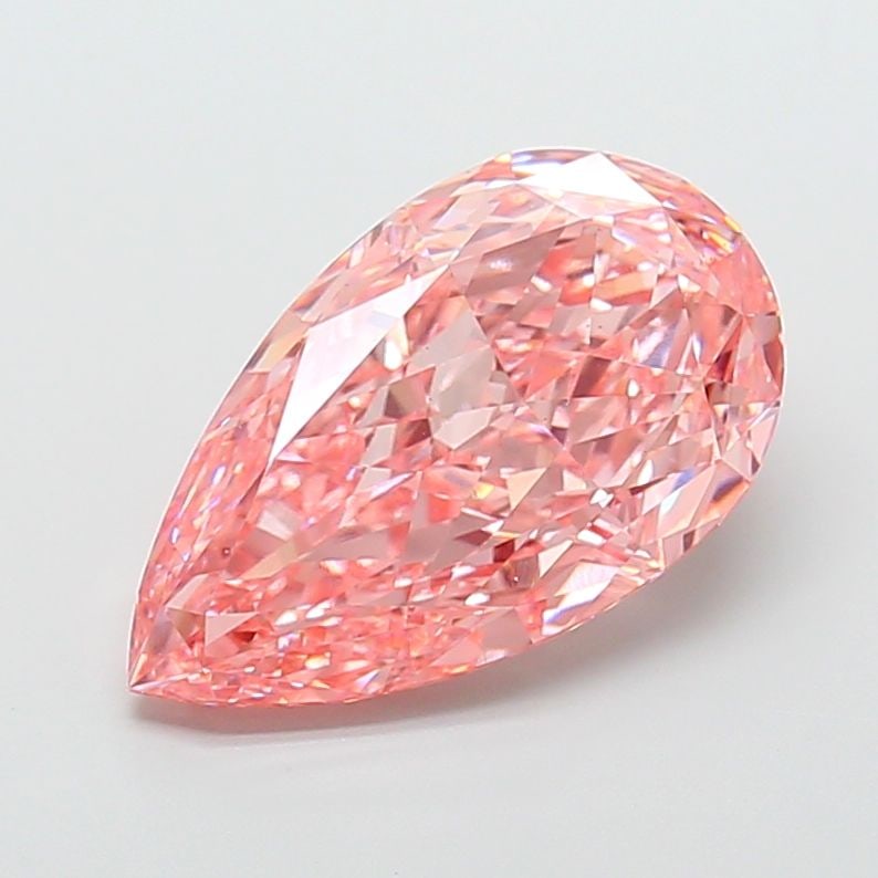 Loose Diamond - PEAR 10.03ct Fancy Vivid Pink VS1: Loose Diamond - PEAR 10.03ct Fancy Vivid Pink VS1 Source: This is a real non-mined Diamond that has been grown in a lab Shape: PEAR Carats: 10.03 Color: Fancy Vivid Pink Certification: IGI Video: