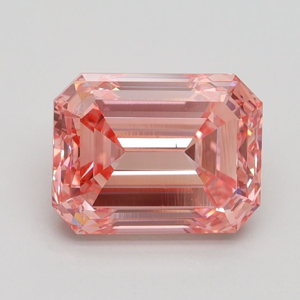 Loose Diamond - EMERALD 3.02ct Fancy Vivid Pink SI1: Loose Diamond - EMERALD 3.02ct Fancy Vivid Pink SI1 Source: This is a real non-mined Diamond that has been grown in a lab Shape: EMERALD Carats: 3.02 Color: Fancy Vivid Pink Certification: IGI Video: