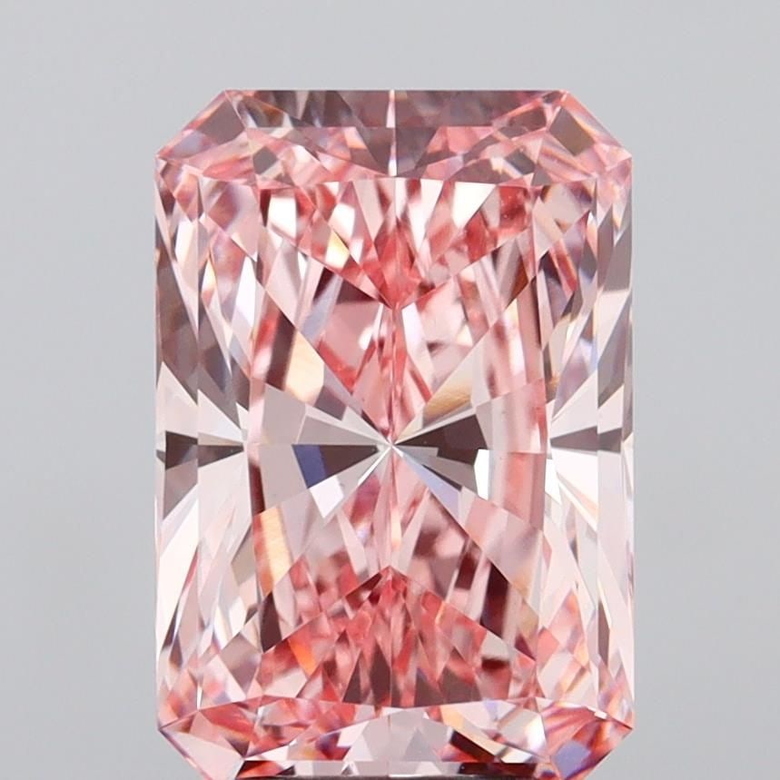 Loose Diamond - RADIANT 3.6ct Fancy Vivid Pink VVS2: Loose Diamond - RADIANT 3.6ct Fancy Vivid Pink VVS2 Source: This is a real non-mined Diamond that has been grown in a lab Shape: RADIANT Carats: 3.6 Color: Fancy Vivid Pink Certification: IGI Video: