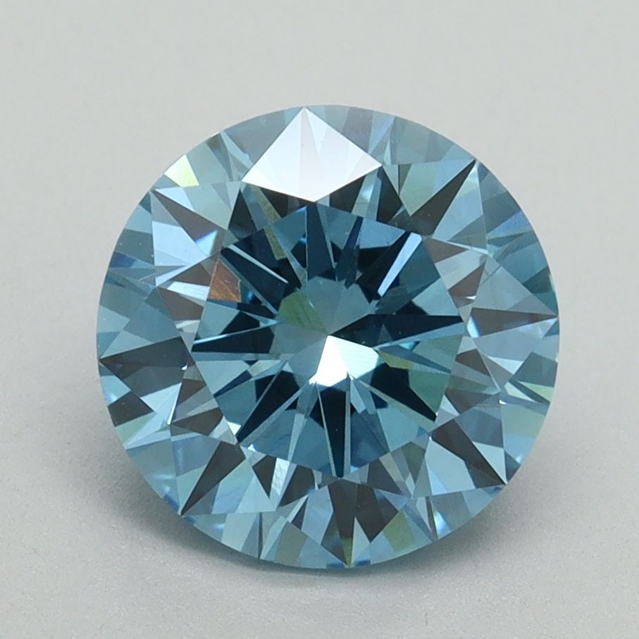 Ideal Loose Diamond - ROUND 2.54ct Fancy Vivid Blue VS1: Ideal Loose Diamond - ROUND 2.54ct Fancy Vivid Blue VS1 Source: This is a real non-mined Diamond that has been grown in a lab Shape: ROUND Carats: 2.54 Color: Fancy Vivid Blue Certification: IGI Video