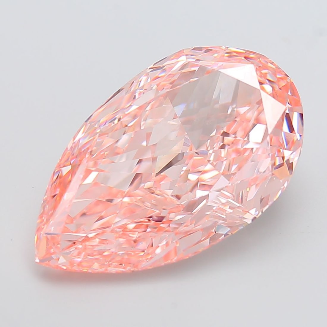 Loose Diamond - PEAR 20.09ct Fancy Vivid Pink VS1: Loose Diamond - PEAR 20.09ct Fancy Vivid Pink VS1 Source: This is a real non-mined Diamond that has been grown in a lab Shape: PEAR Carats: 20.09 Color: Fancy Vivid Pink Certification: IGI Video: