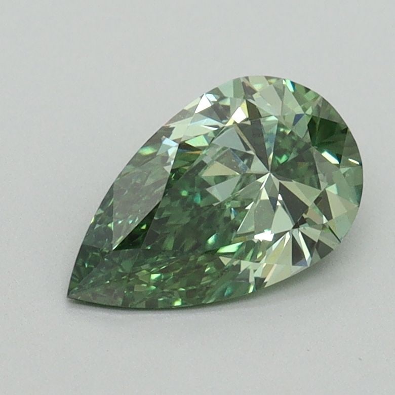 Loose Diamond - PEAR 0.87ct Fancy Vivid Green VS1: Loose Diamond - PEAR 0.87ct Fancy Vivid Green VS1 Source: This is a real non-mined Diamond that has been grown in a lab Shape: PEAR Carats: 0.87 Color: Fancy Vivid Green Certification: IGI Video: