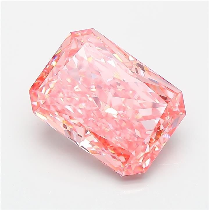 Loose Diamond - RADIANT 4.03ct Fancy Vivid Pink VVS2: Loose Diamond - RADIANT 4.03ct Fancy Vivid Pink VVS2 Source: This is a real non-mined Diamond that has been grown in a lab Shape: RADIANT Carats: 4.03 Color: Fancy Vivid Pink Certification: IGI Video:
