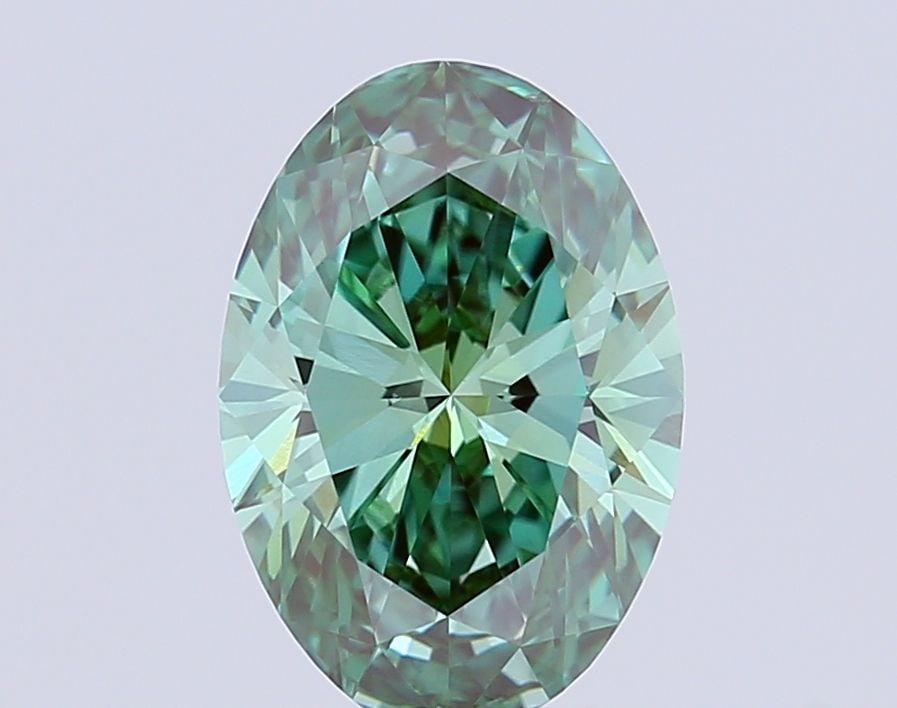 Loose Diamond - OVAL 3.01ct Fancy Vivid Green VS1: Loose Diamond - OVAL 3.01ct Fancy Vivid Green VS1 Source: This is a real non-mined Diamond that has been grown in a lab Shape: OVAL Carats: 3.01 Color: Fancy Vivid Green Certification: IGI Video:
