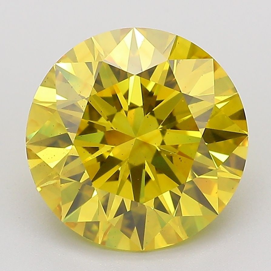 Ideal Loose Diamond - ROUND 4.05ct Fancy Vivid Yellow VS2: Ideal Loose Diamond - ROUND 4.05ct Fancy Vivid Yellow VS2 Source: This is a real non-mined Diamond that has been grown in a lab Shape: ROUND Carats: 4.05 Color: Fancy Vivid Yellow Certification: IGI