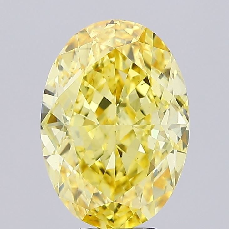 Loose Diamond - OVAL 6.22ct Fancy Vivid Yellow VS2: Loose Diamond - OVAL 6.22ct Fancy Vivid Yellow VS2 Source: This is a real non-mined Diamond that has been grown in a lab Shape: OVAL Carats: 6.22 Color: Fancy Vivid Yellow Certification: IGI Video: