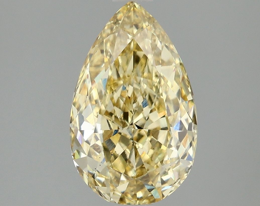 Loose Diamond - PEAR 2.1ct Fancy Intense Yellow VS2: Loose Diamond - PEAR 2.1ct Fancy Intense Yellow VS2 Source: This is a real non-mined Diamond that has been grown in a lab Shape: PEAR Carats: 2.1 Color: Fancy Intense Yellow Certification: IGI Video: