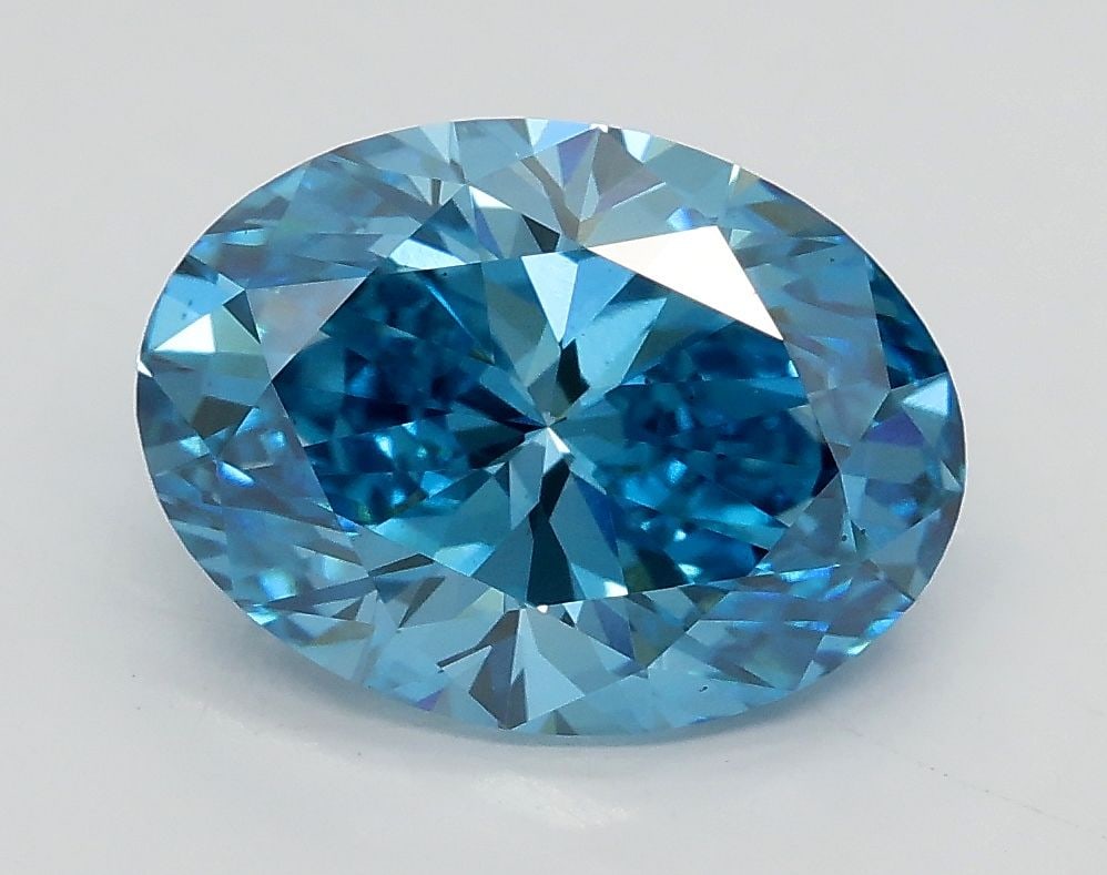 Loose Diamond - OVAL 2.51ct Fancy Vivid Blue VS2: Loose Diamond - OVAL 2.51ct Fancy Vivid Blue VS2 Source: This is a real non-mined Diamond that has been grown in a lab Shape: OVAL Carats: 2.51 Color: Fancy Vivid Blue Certification: IGI Video: