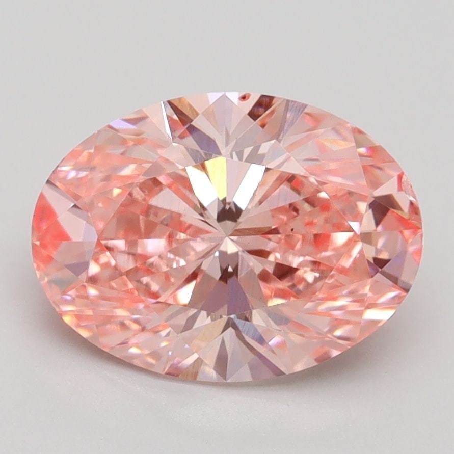 Loose Diamond - OVAL 2.5ct Fancy Vivid Pink VS2: Loose Diamond - OVAL 2.5ct Fancy Vivid Pink VS2 Source: This is a real non-mined Diamond that has been grown in a lab Shape: OVAL Carats: 2.5 Color: Fancy Vivid Pink Certification: IGI Video: