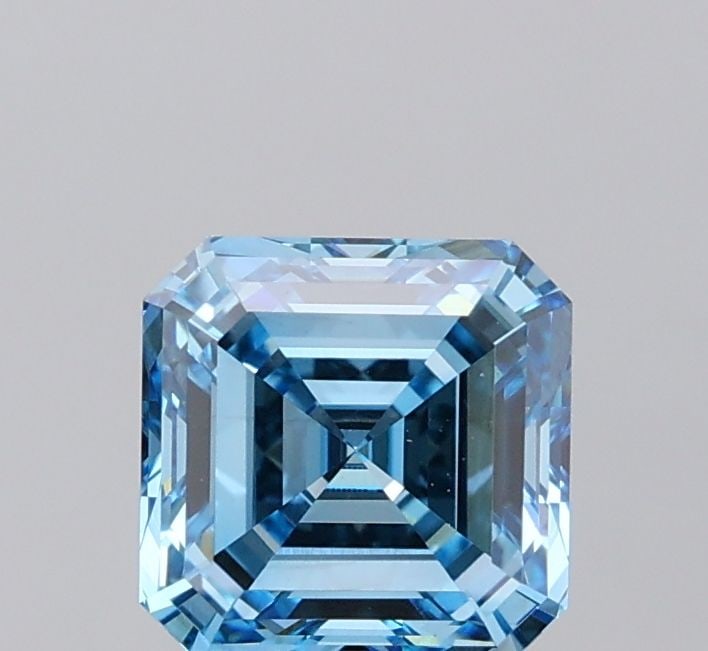 Loose Diamond - ASSCHER 1.91ct Fancy Vivid Blue VS1: Loose Diamond - ASSCHER 1.91ct Fancy Vivid Blue VS1 Source: This is a real non-mined Diamond that has been grown in a lab Shape: ASSCHER Carats: 1.91 Color: Fancy Vivid Blue Certification: IGI Video: