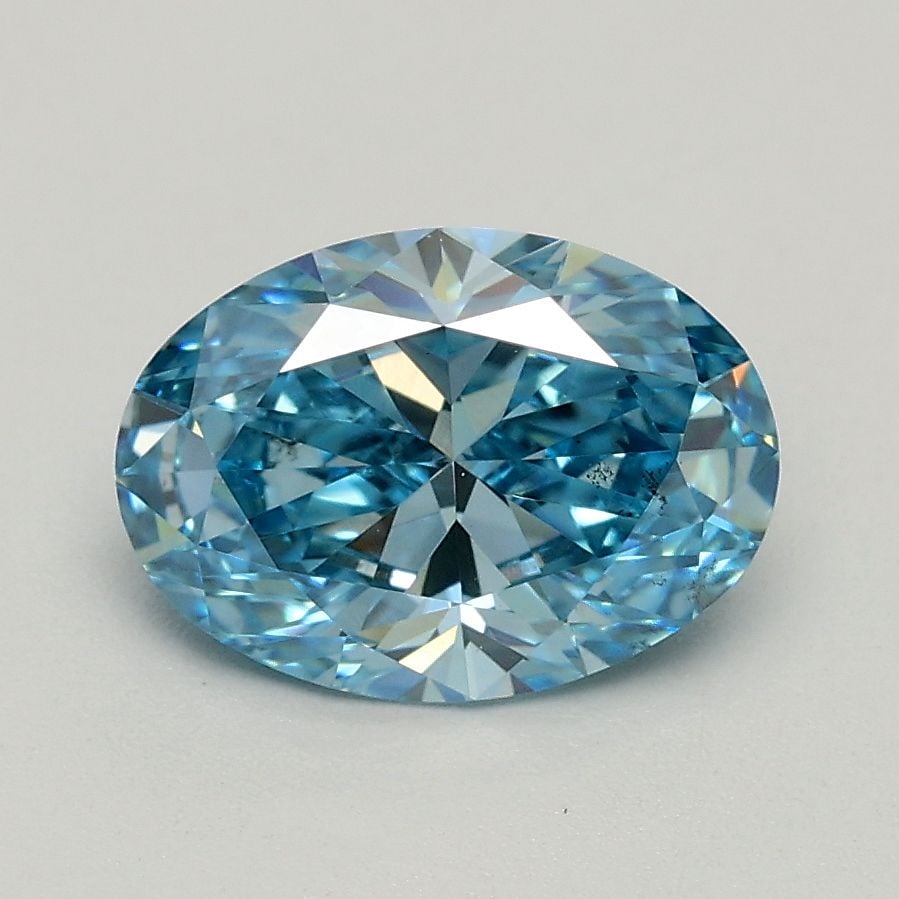 Loose Diamond - OVAL 1.06ct Fancy Vivid Blue VS2: Loose Diamond - OVAL 1.06ct Fancy Vivid Blue VS2 Source: This is a real non-mined Diamond that has been grown in a lab Shape: OVAL Carats: 1.06 Color: Fancy Vivid Blue Certification: IGI Video: