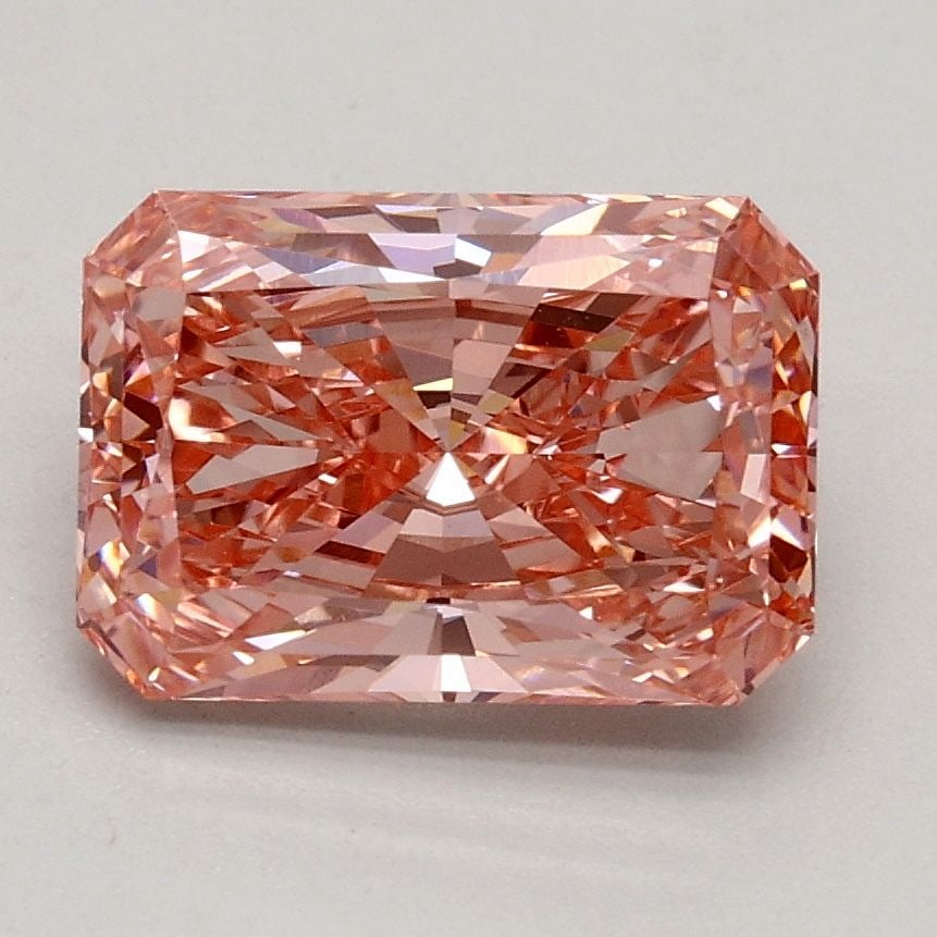 Loose Diamond - RADIANT 1.61ct Fancy Vivid Pink VS1: Loose Diamond - RADIANT 1.61ct Fancy Vivid Pink VS1 Source: This is a real non-mined Diamond that has been grown in a lab Shape: RADIANT Carats: 1.61 Color: Fancy Vivid Pink Certification: IGI Video: