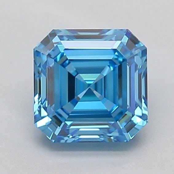 Loose Diamond - ASSCHER 0.84ct Fancy Vivid Blue VVS2: Loose Diamond - ASSCHER 0.84ct Fancy Vivid Blue VVS2 Source: This is a real non-mined Diamond that has been grown in a lab Shape: ASSCHER Carats: 0.84 Color: Fancy Vivid Blue Certification: IGI Video: