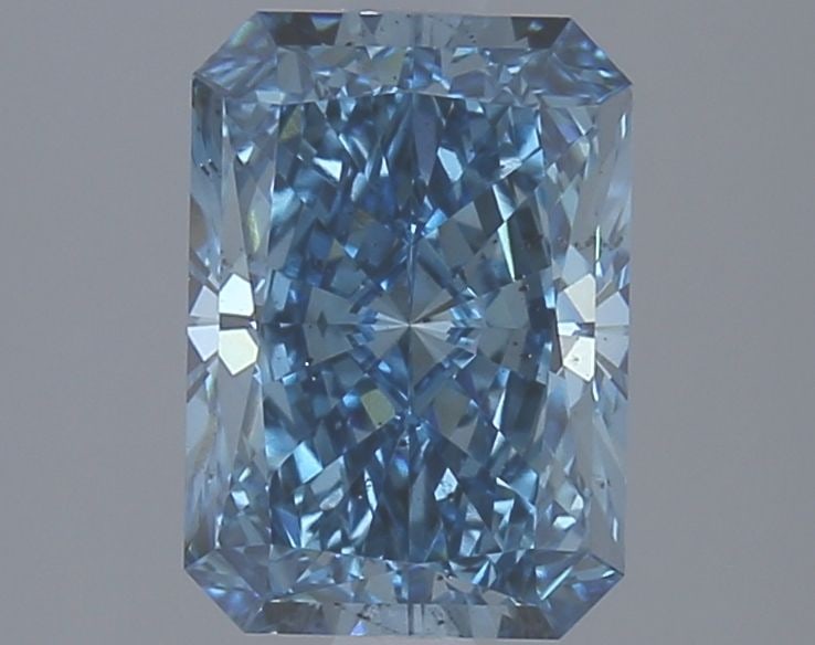 Loose Diamond - RADIANT 2.35ct Fancy Vivid Blue SI1: Loose Diamond - RADIANT 2.35ct Fancy Vivid Blue SI1 Source: This is a real non-mined Diamond that has been grown in a lab Shape: RADIANT Carats: 2.35 Color: Fancy Vivid Blue Certification: IGI Video: