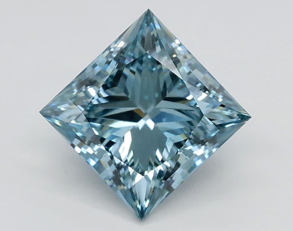 Loose Diamond - PRINCESS 1.8ct Fancy Intense Greenish Blue VS1 (1 of 1)