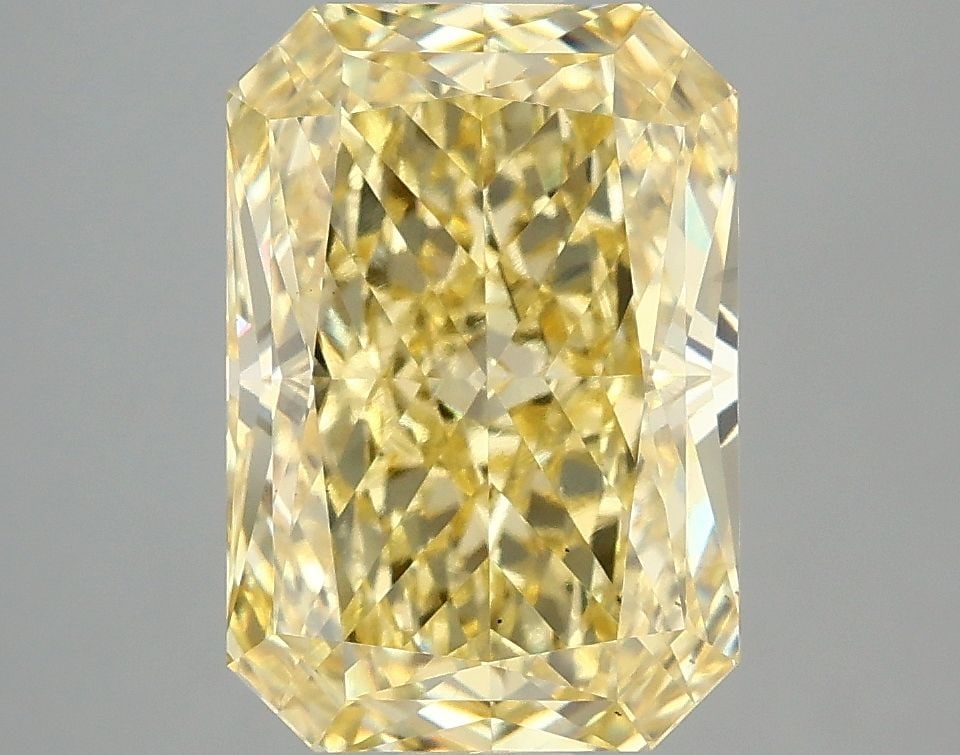 Loose Diamond - RADIANT 4.1ct Fancy Vivid Yellow VS2: Loose Diamond - RADIANT 4.1ct Fancy Vivid Yellow VS2 Source: This is a real non-mined Diamond that has been grown in a lab Shape: RADIANT Carats: 4.1 Color: Fancy Vivid Yellow Certification: IGI Video