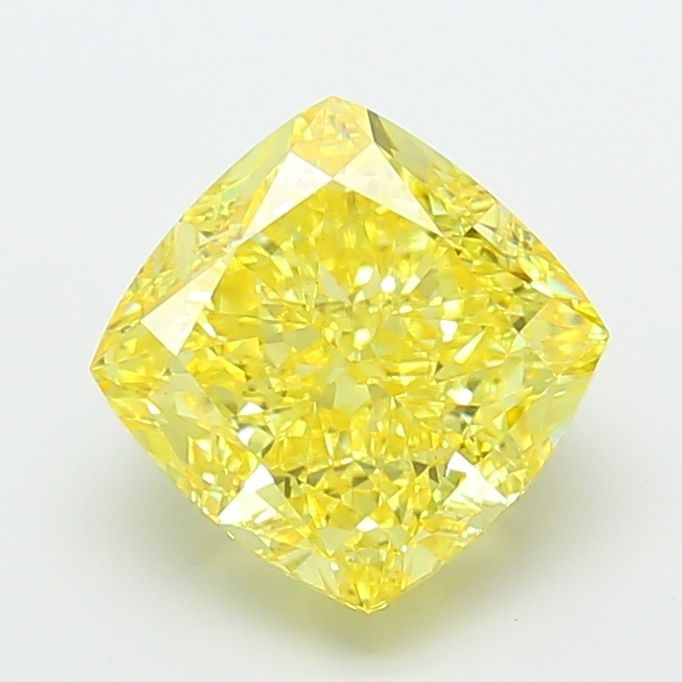 Loose Diamond - CUSHION MODIFIED 4.09ct Fancy Intense Yellow VS1: Loose Diamond - CUSHION MODIFIED 4.09ct Fancy Intense Yellow VS1 Source: This is a real non-mined Diamond that has been grown in a lab Shape: CUSHION MODIFIED Carats: 4.09 Color: Fancy Intense Yellow 