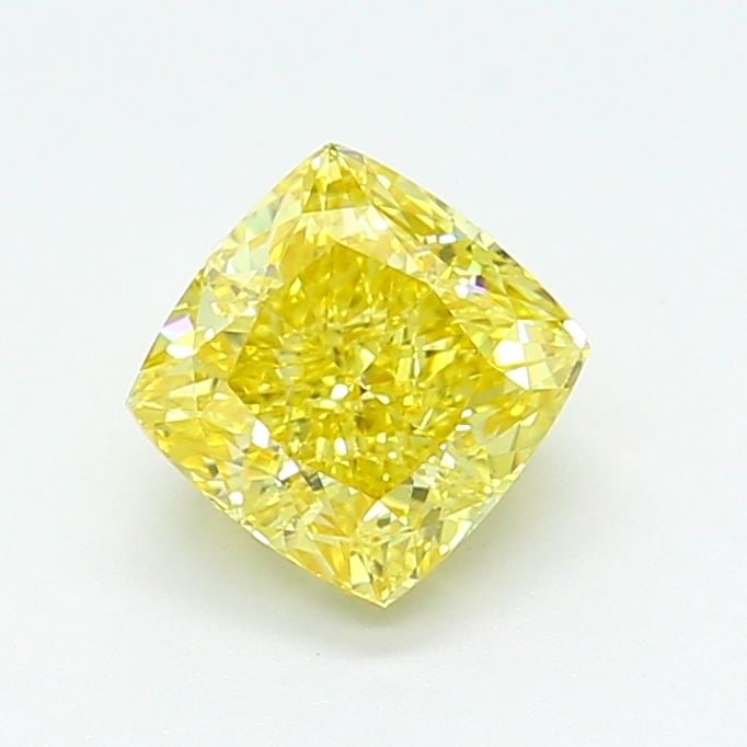Loose Diamond - CUSHION MODIFIED 1.62ct Fancy Vivid Yellow VS2: Loose Diamond - CUSHION MODIFIED 1.62ct Fancy Vivid Yellow VS2 Source: This is a real non-mined Diamond that has been grown in a lab Shape: CUSHION MODIFIED Carats: 1.62 Color: Fancy Vivid Yellow Cert