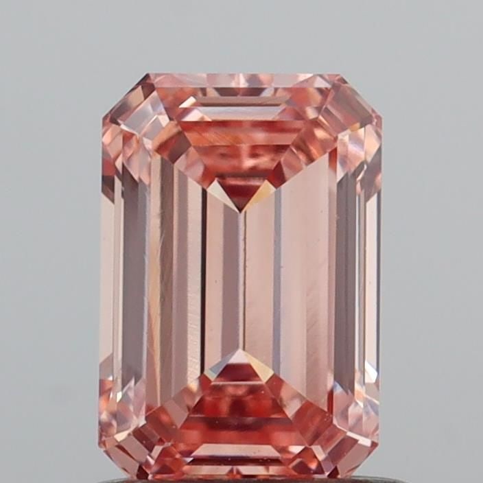 Loose Diamond - EMERALD 1.01ct Fancy Intense Brownish Pink VS1: Loose Diamond - EMERALD 1.01ct Fancy Intense Brownish Pink VS1 Source: This is a real non-mined Diamond that has been grown in a lab Shape: EMERALD Carats: 1.01 Color: Fancy Intense Brownish Pink Cert