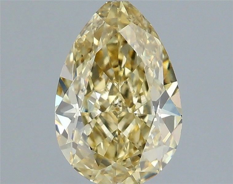 Loose Diamond - PEAR 1.04ct Fancy Intense Yellow VS1: Loose Diamond - PEAR 1.04ct Fancy Intense Yellow VS1 Source: This is a real non-mined Diamond that has been grown in a lab Shape: PEAR Carats: 1.04 Color: Fancy Intense Yellow Certification: IGI Video