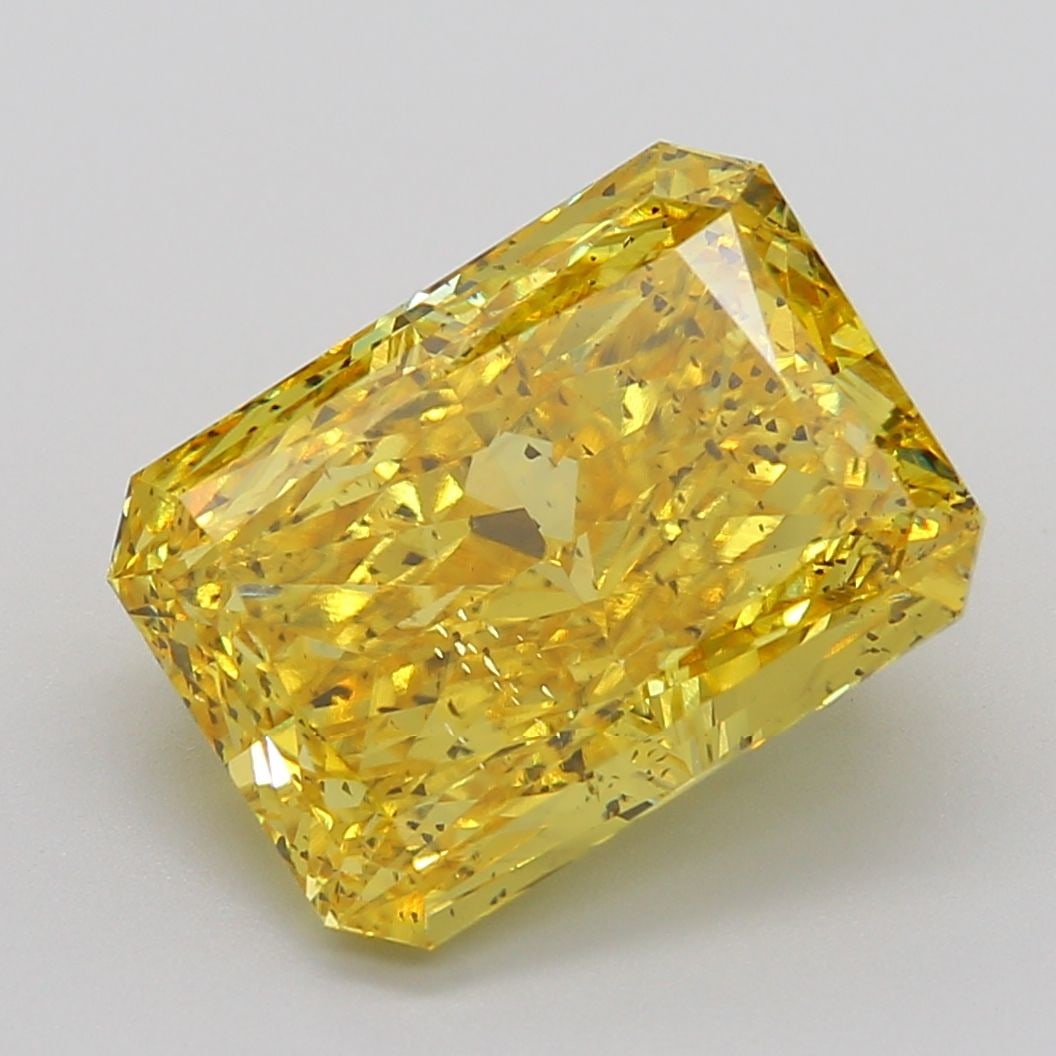Loose Diamond - RADIANT 9.1ct Fancy Vivid Yellow SI2: Loose Diamond - RADIANT 9.1ct Fancy Vivid Yellow SI2 Source: This is a real non-mined Diamond that has been grown in a lab Shape: RADIANT Carats: 9.1 Color: Fancy Vivid Yellow Certification: IGI Video