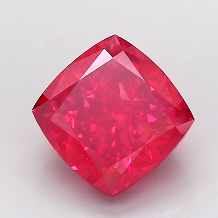 Loose Diamond - CUSHION MODIFIED 3.02ct Fancy Vivid Red VS2: Loose Diamond - CUSHION MODIFIED 3.02ct Fancy Vivid Red VS2 Source: This is a real non-mined Diamond that has been grown in a lab Shape: CUSHION MODIFIED Carats: 3.02 Color: Fancy Vivid Red Certificat