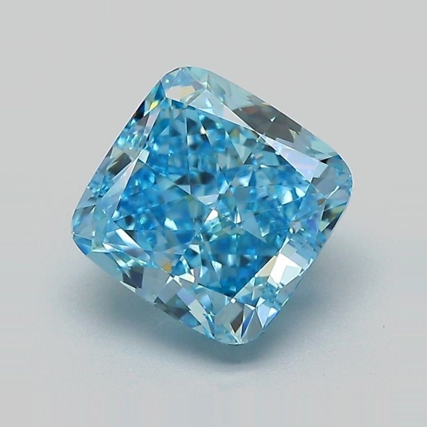 Loose Diamond - CUSHION MODIFIED 2.74ct Fancy Vivid Blue VVS2: Loose Diamond - CUSHION MODIFIED 2.74ct Fancy Vivid Blue VVS2 Source: This is a real non-mined Diamond that has been grown in a lab Shape: CUSHION MODIFIED Carats: 2.74 Color: Fancy Vivid Blue Certifi