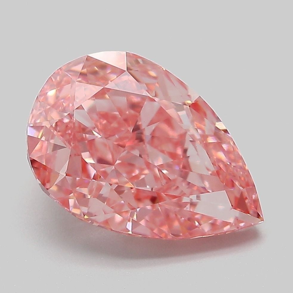 Loose Diamond - PEAR 4.1ct Fancy Vivid Pink VVS2: Loose Diamond - PEAR 4.1ct Fancy Vivid Pink VVS2 Source: This is a real non-mined Diamond that has been grown in a lab Shape: PEAR Carats: 4.1 Color: Fancy Vivid Pink Certification: IGI Additional