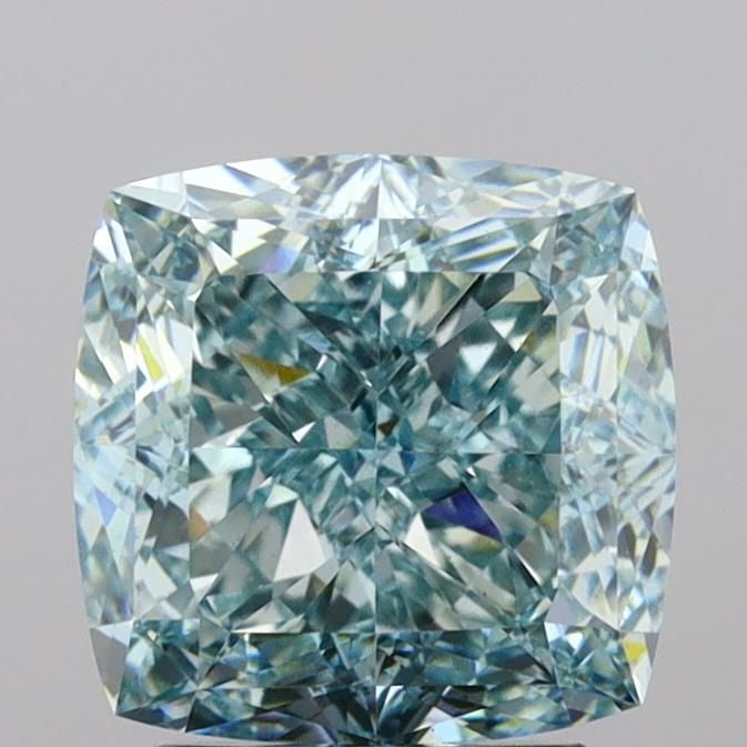Loose Diamond - CUSHION MODIFIED 3.28ct Fancy Vivid Green VS1: Loose Diamond - CUSHION MODIFIED 3.28ct Fancy Vivid Green VS1 Source: This is a real non-mined Diamond that has been grown in a lab Shape: CUSHION MODIFIED Carats: 3.28 Color: Fancy Vivid Green Certif