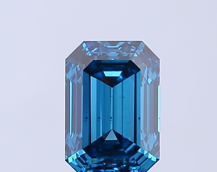 Loose Diamond - EMERALD 2.04ct Fancy Vivid Blue SI2: Loose Diamond - EMERALD 2.04ct Fancy Vivid Blue SI2 Source: This is a real non-mined Diamond that has been grown in a lab Shape: EMERALD Carats: 2.04 Color: Fancy Vivid Blue Certification: IGI Video: