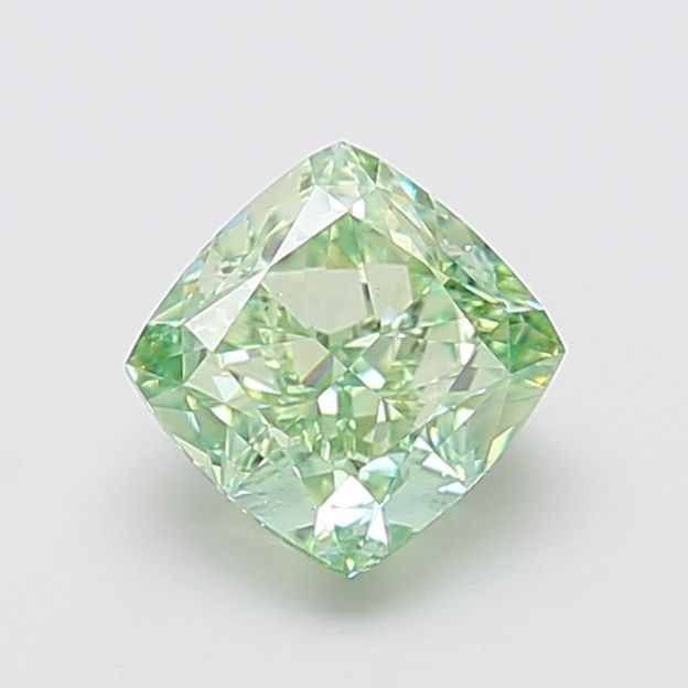 Loose Diamond - CUSHION MODIFIED 2.2ct Fancy Vivid Green VS2: Loose Diamond - CUSHION MODIFIED 2.2ct Fancy Vivid Green VS2 Source: This is a real non-mined Diamond that has been grown in a lab Shape: CUSHION MODIFIED Carats: 2.2 Color: Fancy Vivid Green Certific