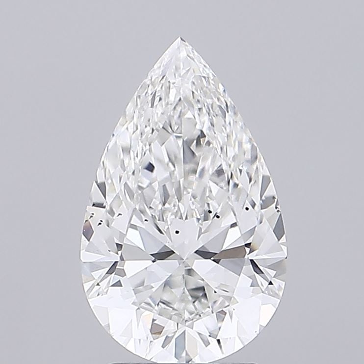Loose Diamond - PEAR 2.58ct E SI1: Loose Diamond - PEAR 2.58ct E SI1 Source: This is a real non-mined Diamond that has been grown in a lab Shape: PEAR Carats: 2.58 Color: E Clarity: SI1 Certification: IGI Video: