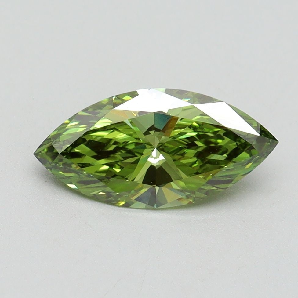 Loose Diamond - MARQUISE 1.0ct Fancy Vivid Green VS1: Loose Diamond - MARQUISE 1.0ct Fancy Vivid Green VS1 Source: This is a real non-mined Diamond that has been grown in a lab Shape: MARQUISE Carats: 1.0 Color: Fancy Vivid Green Certification: IGI Video