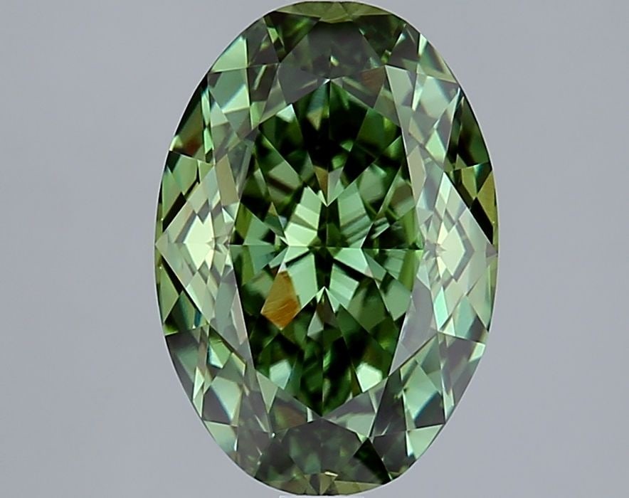 Loose Diamond - OVAL 4.01ct Fancy Vivid Green VVS2: Loose Diamond - OVAL 4.01ct Fancy Vivid Green VVS2 Source: This is a real non-mined Diamond that has been grown in a lab Shape: OVAL Carats: 4.01 Color: Fancy Vivid Green Certification: IGI Video: