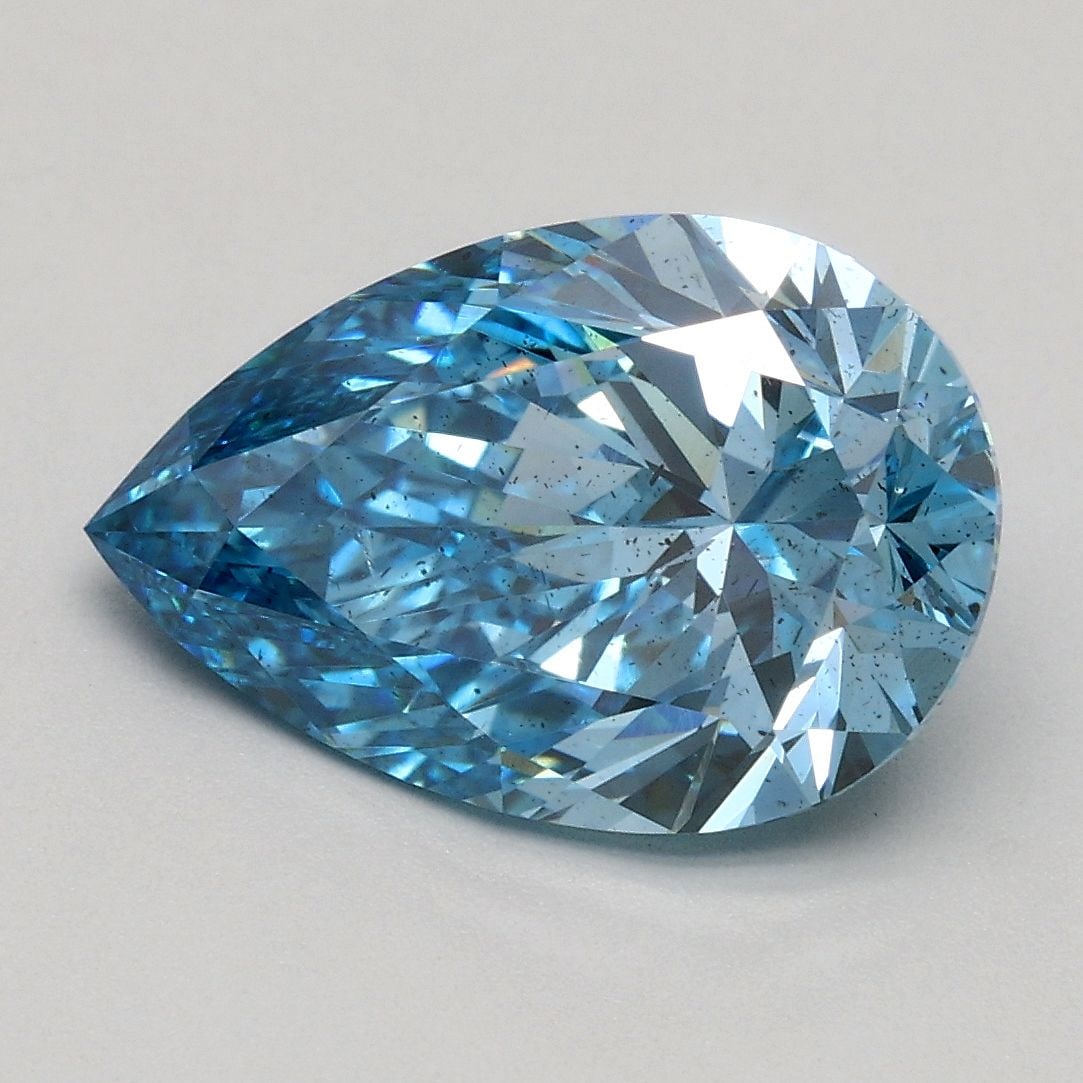 Loose Diamond - PEAR 2.51ct Fancy Vivid Blue SI2: Loose Diamond - PEAR 2.51ct Fancy Vivid Blue SI2 Source: This is a real non-mined Diamond that has been grown in a lab Shape: PEAR Carats: 2.51 Color: Fancy Vivid Blue Certification: IGI Video: